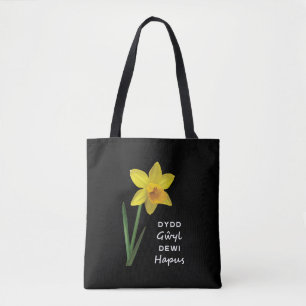 Dydd Gŵyl Dewi Hapus Happy St David's Day Tote Bag