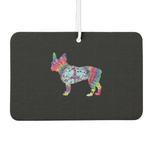Dye French Bulldog Silhouette Gift For Dog Lover Car Air Freshener