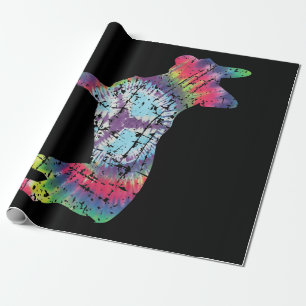 Dye French Bulldog Silhouette Gift For Dog Lover Wrapping Paper