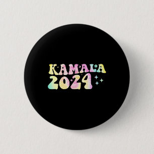 Dye Groovy Wavy Kamala Harris Harris Replace Biden 6 Cm Round Badge