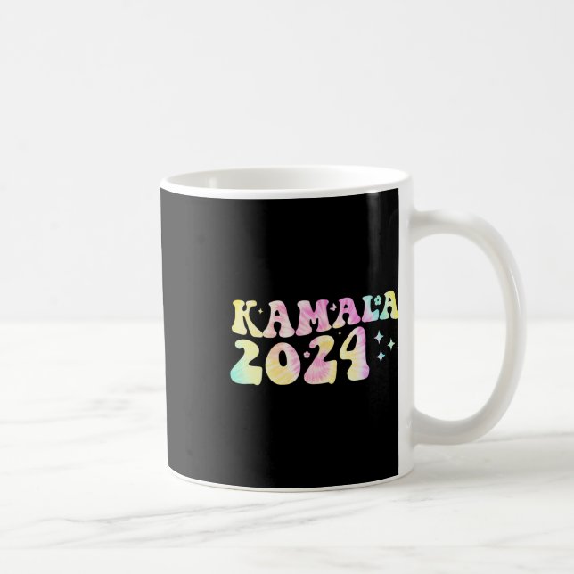 Dye Groovy Wavy Kamala Harris Harris Replace Biden Coffee Mug (Right)