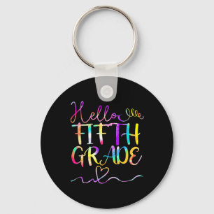 Dye Hello Fifth 5th Grade Teacher Student Back To  Key Ring