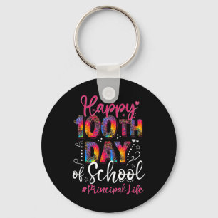 Dye Leopard Happy 100th Day Of School Principal Li Key Ring