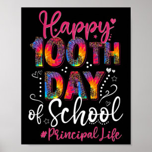 Dye Leopard Happy 100th Day Of School Principal Li Poster