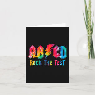 Dye Rock The Test Testing Day Exam For Teacher Stu Card