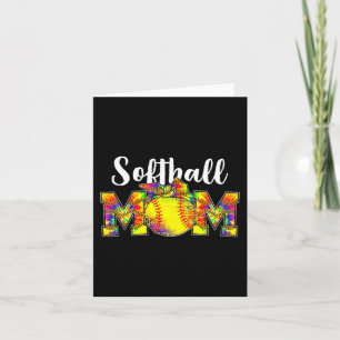 Dye Softball Mum Tee Softball Game Day Vibes Mothe Card