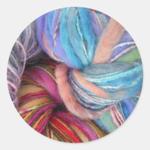 Dyed Knitting Yarn Classic Round Sticker