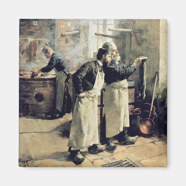 Dyeing workshop in the Gobelins, 19th century Magnet (Front)