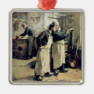 Dyeing workshop in the Gobelins, 19th century Metal Tree Decoration