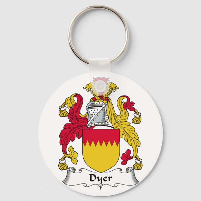 Dyer Family Crest Key Ring (Front)