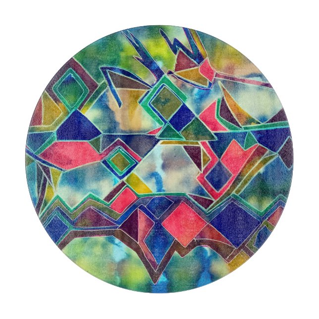 Dyes pattern cutting board (Front)