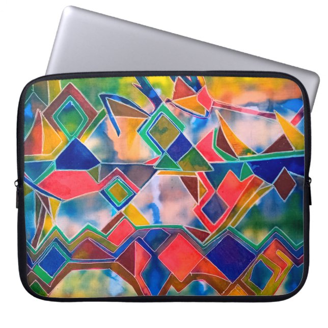Dyes pattern laptop sleeve (Front)