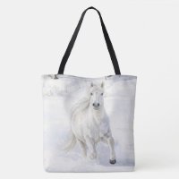 Dyfra the Icelandic Horse Galloping in Snow