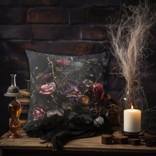 Dying Flowers with Spider Web Cushion