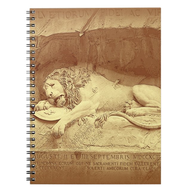 Dying Lion of Luzern - Löwendenkmal Notebook (Front)