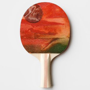 "Dying Sun #3" Ping Pong Paddle