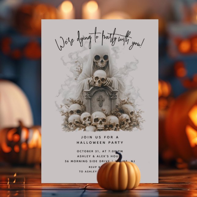 Dying to Party Halloween Invitation (Creator Uploaded)