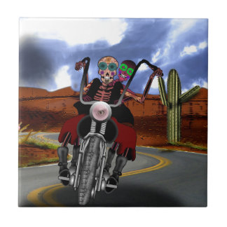 Dying to Ride Ceramic Tile