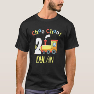 Dylan Choo Choo Two Train 2nd Birthday Turning 2 T-Shirt