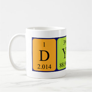 Dylan periodic table name mug