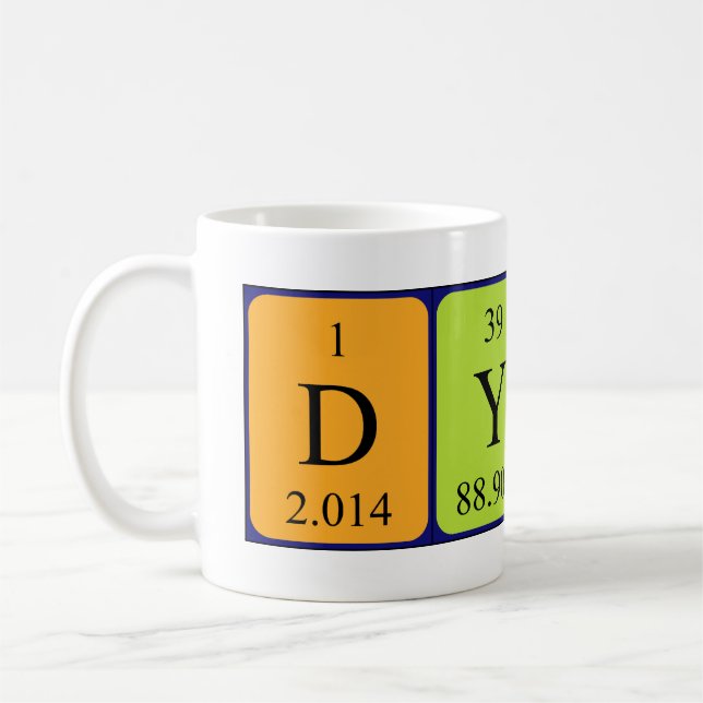 Dylan periodic table name mug (Left)