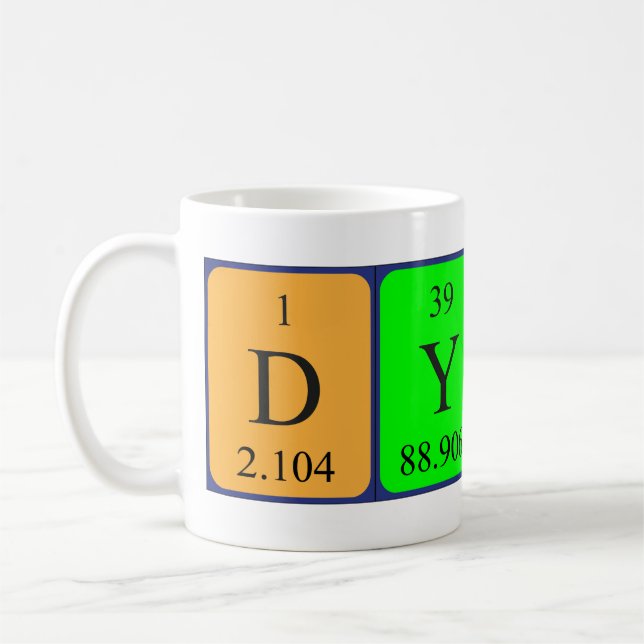 Dylan periodic table name mug (Left)