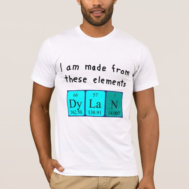 Dylan periodic table name shirt (Front)