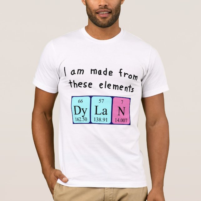 Dylan periodic table name shirt (Front)