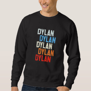 Dylan Retro Colours Vintage Simple Text Wordmark G Sweatshirt