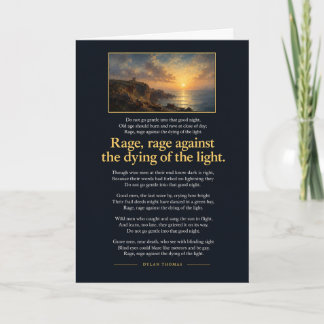 Dylan Thomas Poetry Card - Blank Inside