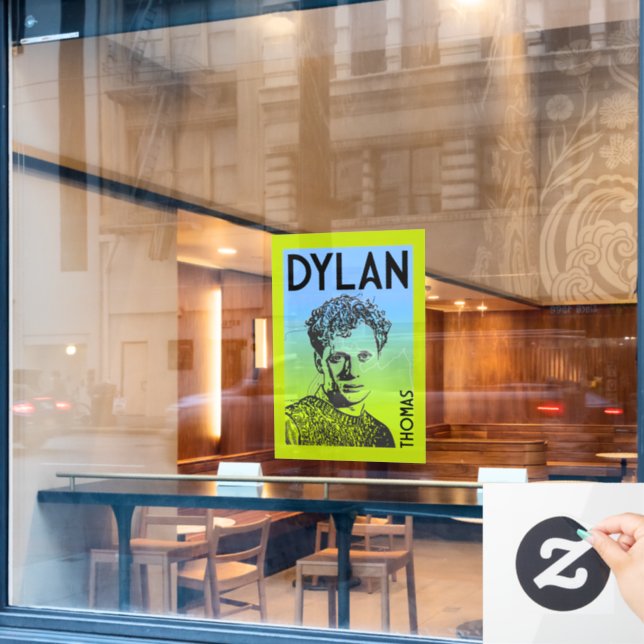 Dylan Thomas Welsh Poet (Cafe Window)