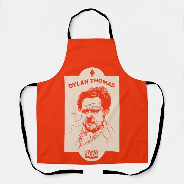 Dylan Thomas Welsh Poet Apron (Front)