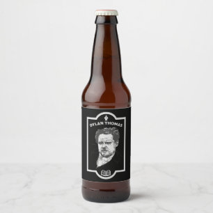 Dylan Thomas Welsh Poet Beer Bottle Label
