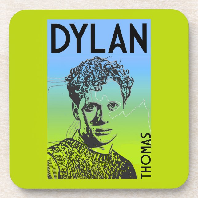 Dylan Thomas Welsh Poet Coaster (Front)