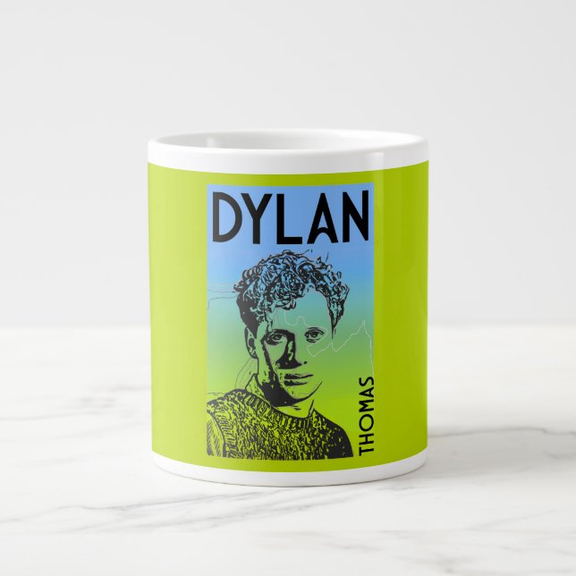 Dylan Thomas Welsh Poet Large Coffee Mug (Front)