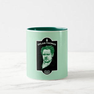 Dylan Thomas Welsh Poet Two-Tone Coffee Mug