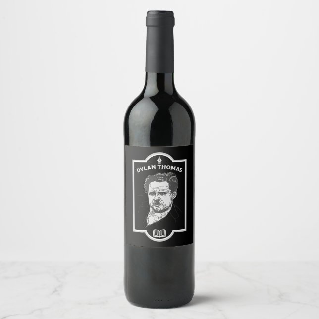 Dylan Thomas Welsh Poet Wine Label (Front)