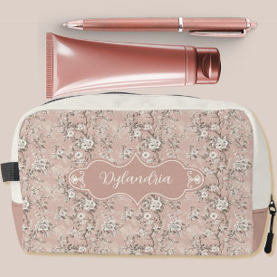 Dylandria Vintage Dusty Rose Pink Dopp Kit