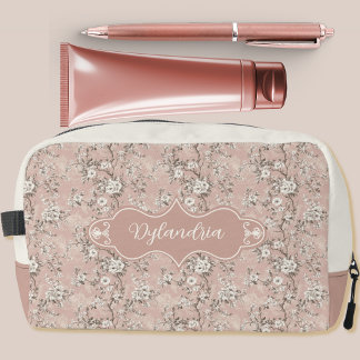 Dylandria Vintage Dusty Rose Pink Dopp Kit