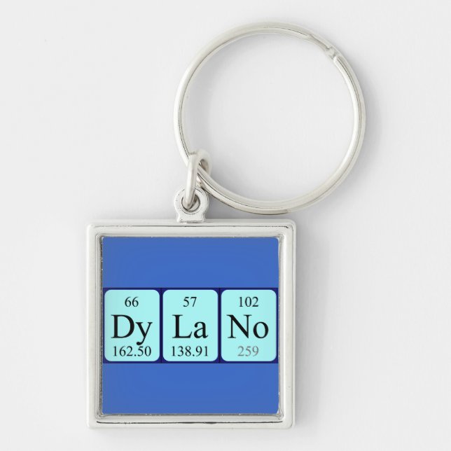Dylano periodic table name keyring (Front)