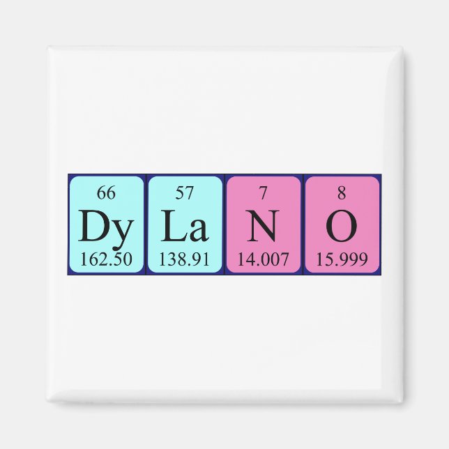 Dylano periodic table name magnet (Front)