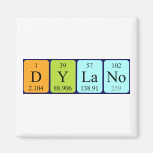 Dylano periodic table name magnet