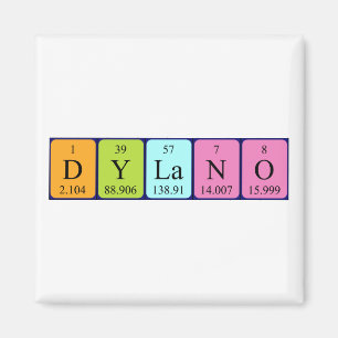 Dylano periodic table name magnet
