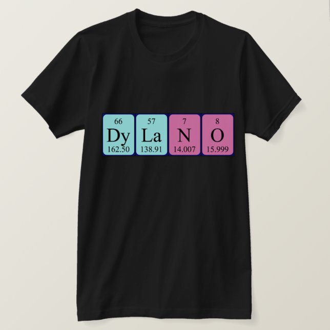 Dylano periodic table name shirt (Design Front)