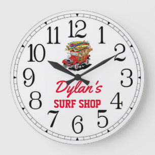 Dylan's Surf Shop Woody Large Clock