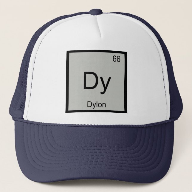 Dylon Name Chemistry Element Periodic Table Trucker Hat (Front)