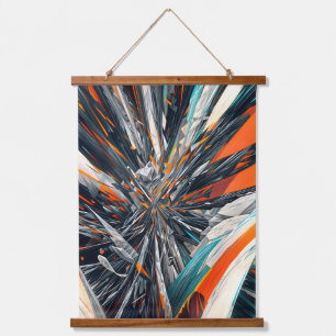 Dynamic Abstract Burst – Geometric Explosion Art Hanging Tapestry