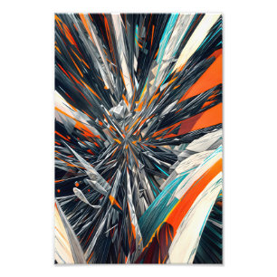 Dynamic Abstract Burst – Geometric Explosion Art Photo Print