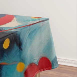 Dynamic Abstract Composition Celestial Collision Tablecloth