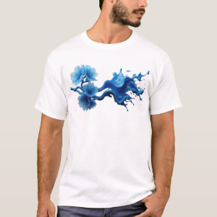 Dynamic ABSTRACT FLOWER Art Design T-Shirt